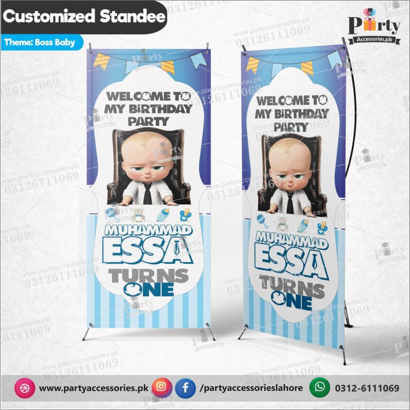 Customized Welcome Standee for Boss Baby theme party